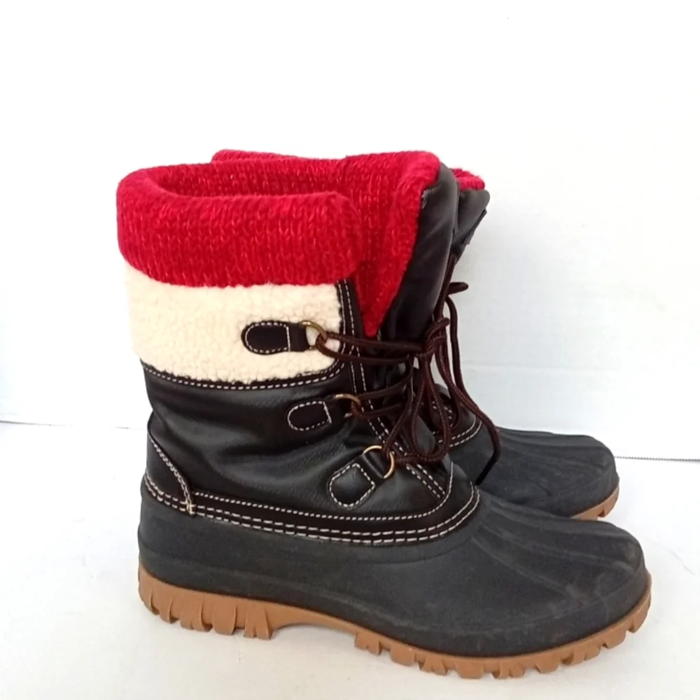 Storm by‎ Cougar Duck Boots Winter Snow Boots Waterproof Lace Up Black